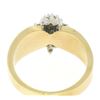 Image 3 : 14k Yellow Gold 0.50 ctw Terraced Round Brilliant Diamond Cluster Cocktail Ring