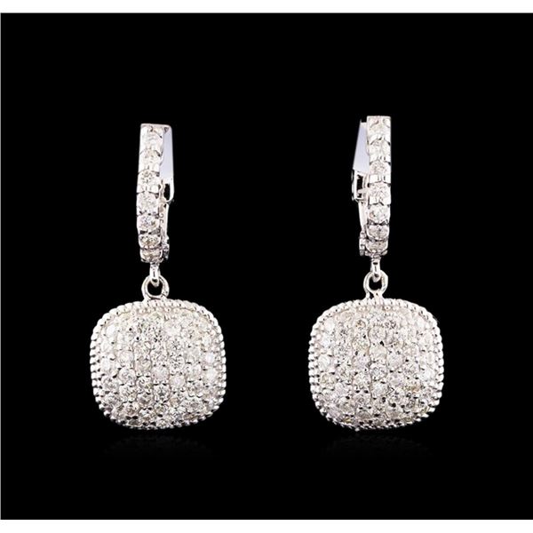 14KT White Gold 1.38 ctw Diamond Earrings