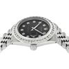 Image 8 : Rolex Mens Stainless Steel Black Jubilee 3 ctw Diamond Datejust Wristwatch 36MM