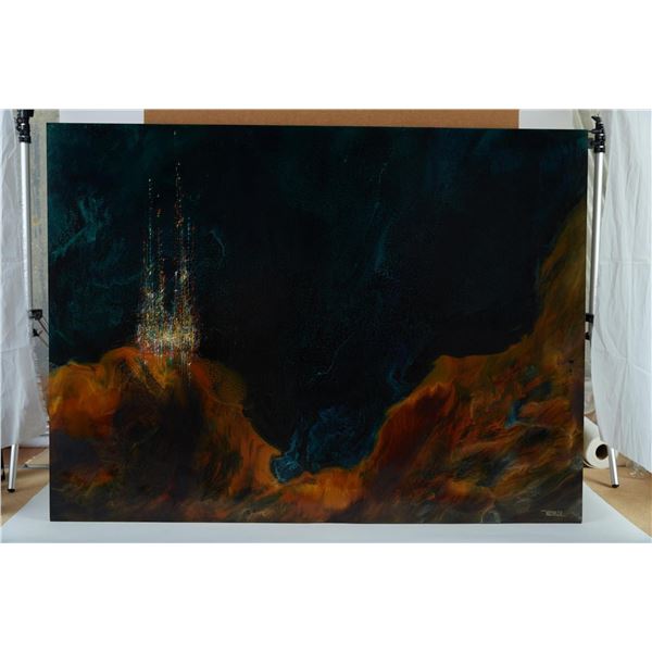 City on a Cliff by Leonard Nierman Original