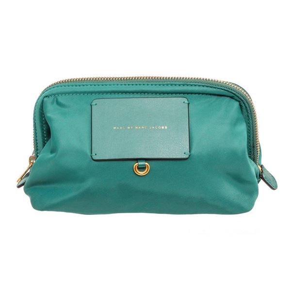 Marc By Marc Jacobs Green Nylon Preppy Cosmetic Pouch