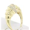 Image 4 : 14k Solid Gold Twist Diamond Embellished Ladies Simple Yet Unique Cocktail Ring