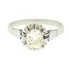Image 1 : Antique Art Deco Platinum 0.78 ctw Old Mine Cut Diamond Filigree Engagement Ring
