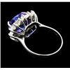 Image 3 : 5.25 ctw Tanzanite And Diamond Ring - 14KT White Gold
