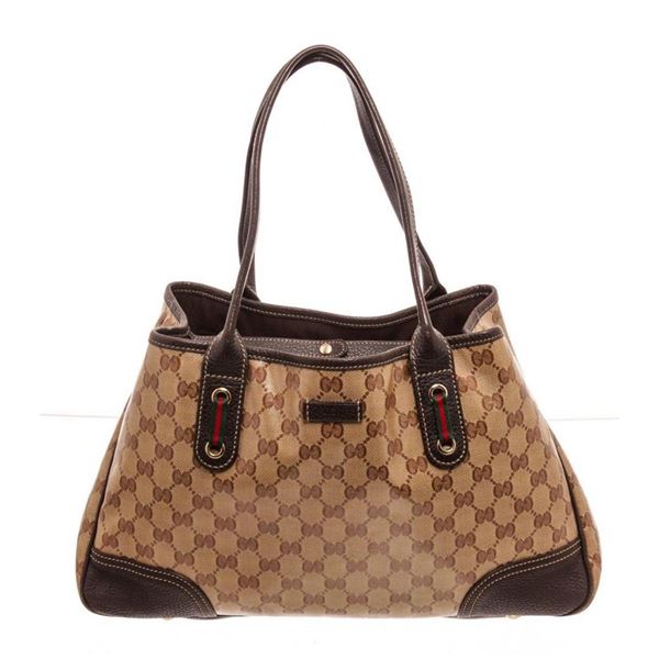 Gucci Brown Canvas Shoulder Bag