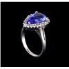 Image 4 : 2.97 ctw Tanzanite and Diamond Ring - 14KT White Gold