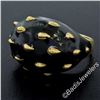 Image 5 : Vintage 18kt Yellow Gold Black Enamel Raised Dot Wide Domed Cocktail Ring