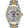 Image 1 : Rolex Mens 2 Tone Mother Of Pearl Diamond 36MM Datejust Wristwatch