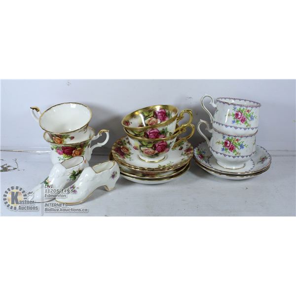 GOLDEN ROSE & ROYAL CHELSEA BONE CHINA