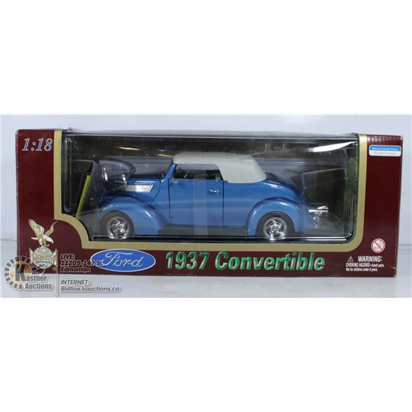 1/18 SCALE "37" FORD CONVERTABLE DIE CAST