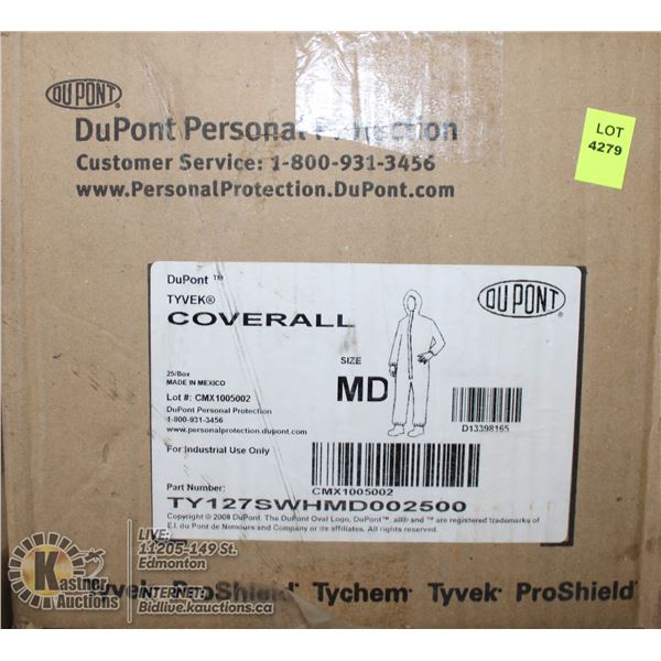 CASE OF DUPONT TYVEK PRO SHIELD TYCHEM COVERALL