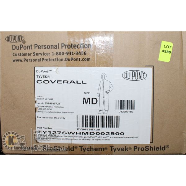 CASE OF DUPONT TYVEK PRO SHIELD TYCHEM COVERALL