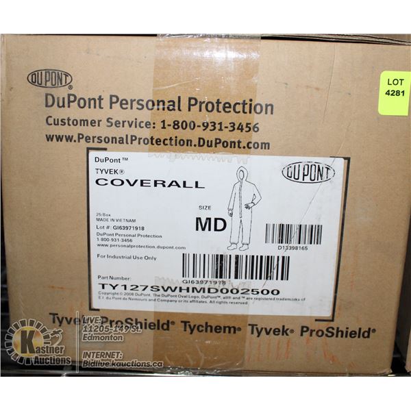 CASE OF DUPONT TYVEK PRO SHIELD TYCHEM COVERALL