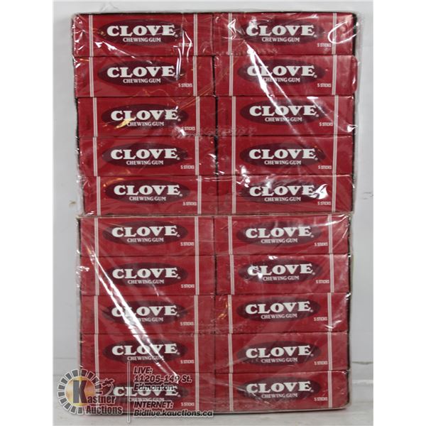 20 PACKS CLOVE CHEWING GUM 5 STICKS PER PACK