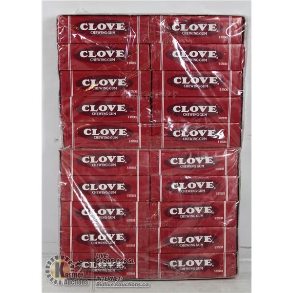 20 PACKS CLOVE CHEWING GUM 5 STICKS PER PACK