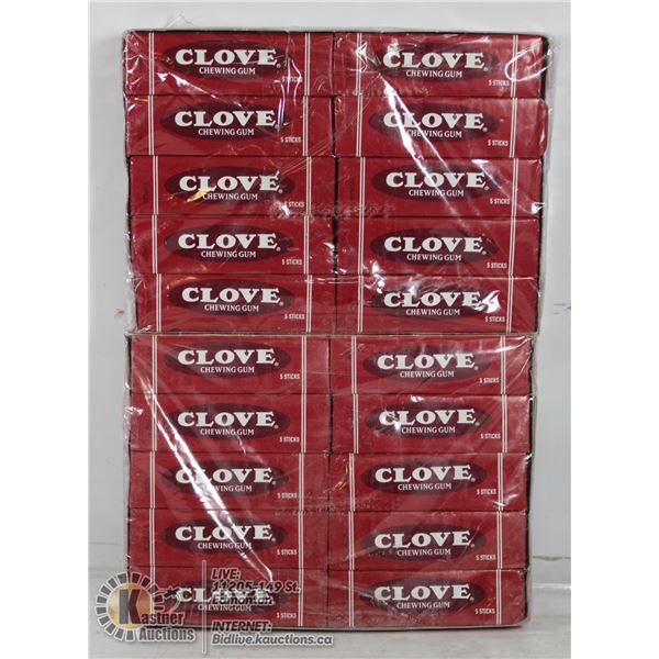 20 PACKS CLOVE CHEWING GUM 5 STICKS PER PACK