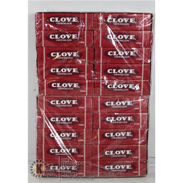 20 PACKS CLOVE CHEWING GUM 5 STICKS PER PACK