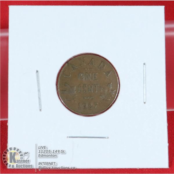 1927 SEMI-KEY DATE CANADA 1 CENT