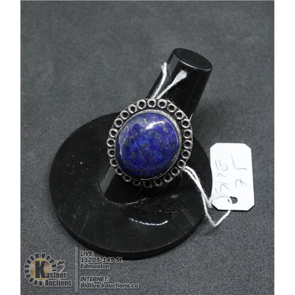 #260-NATURAL LAPIZ LAZULI RING SIZE 7.5