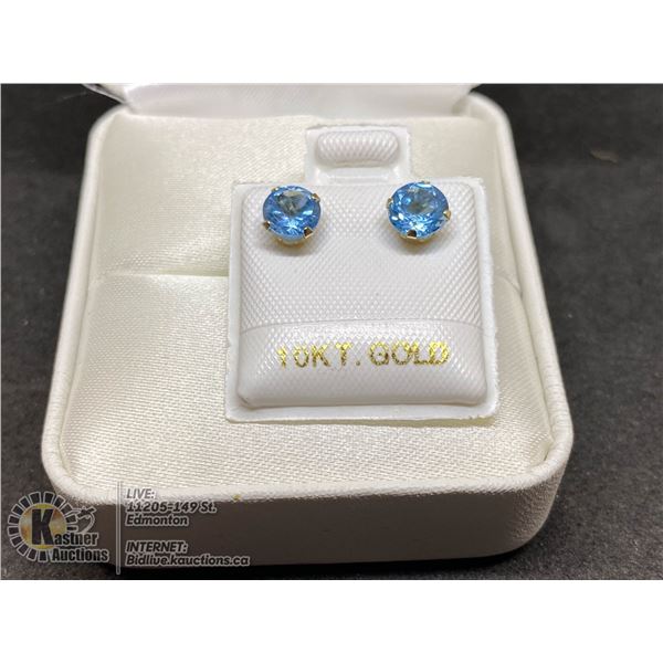 BZ419-157  BLUE TOPAZ EARRINGS