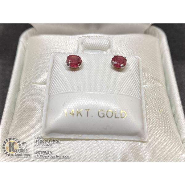 BZ419-162 14K  RUBY  EARRINGS