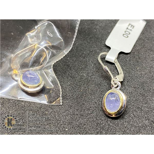 BZ419-174 SILVER TANZANITE EARRINGS