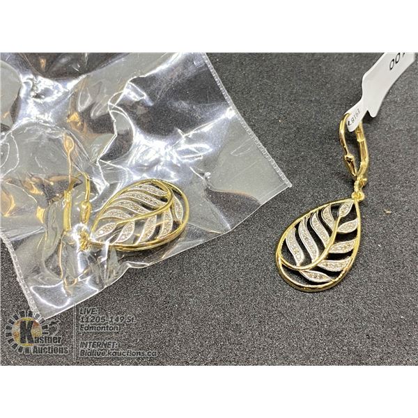 BZ419-176 SILVER DIAMOND EARRINGS