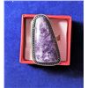 Image 1 : 21)  TRIANGULAR NATURAL AMETHYST STATEMENT