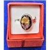Image 1 : 6) SILVER TONE  LAB CREATED OVAL AMETRINE