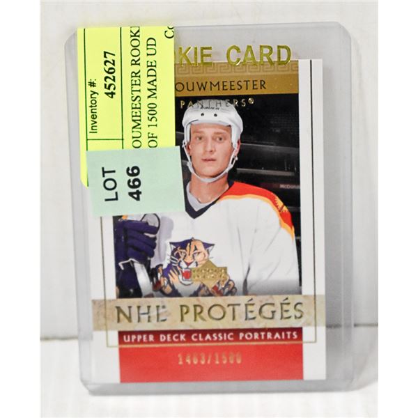 JAY BOUMEESTER ROOKIE YEAR #1463 OF 1500 MADE UD