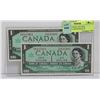 Image 1 : UNC 1967 CONSEC S/N PAIR CANADIAN CENTENNIAL $1