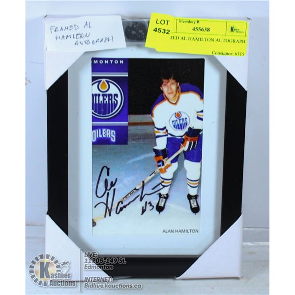 FRAMED AL HAMILTON AUTOGRAPH