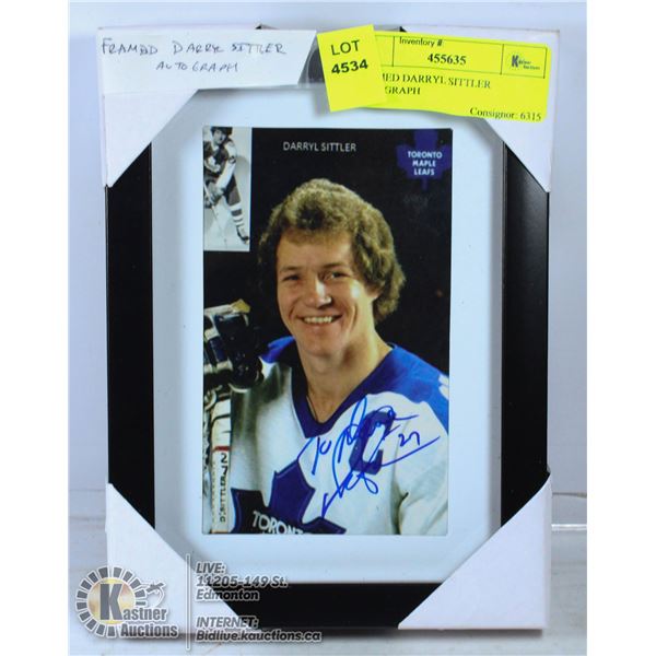FRAMED DARRYL SITTLER AUTOGRAPH