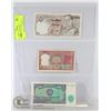 Image 1 : LOT OF 3 MIXED WORLD BANKNOTES FROM COLLECTION