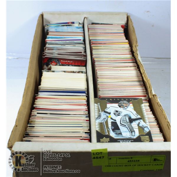 1500 COUNT BOX OF HOCKEY CARDS