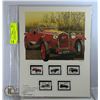 Image 1 : UNFRAMED CAR ART PRINT WITH COLLECTOR STAMPS