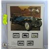 Image 1 : UNFRAMED CAR ART PRINT WITH COLLECTOR STAMPS