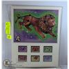 Image 1 : UNFRAMED ZODIAC LEO ART PRINT WITH COLLECTOR STAMP