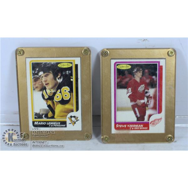 1986-87 O-PEE-CHEE MARIO LEMIEUX & STEVE YZERMAN