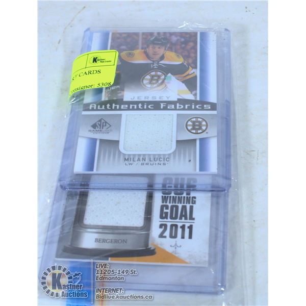 2 BOSTON BRUINS INSERT CARDS