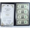 Image 1 : UNCUT SHEET OF 4 USA $1 BANKNOTES