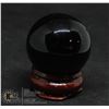 Image 1 : #280-NATURAL BLACK OBSIDIAN SPHERE BALL + STAND