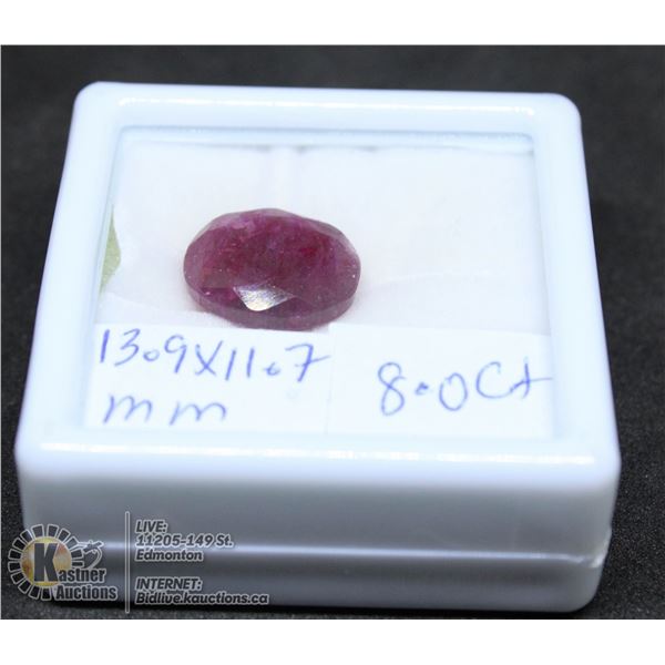 #90-RED BERYLE GEMSTONES 13.9X11.7MM/ 8.0CT