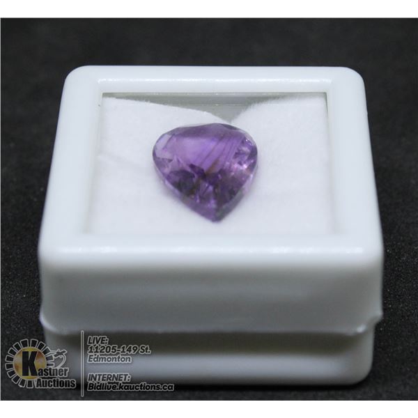 #122-PURPLE AMETHYST GEMSTONE PEAR SHAPE 4.55CT