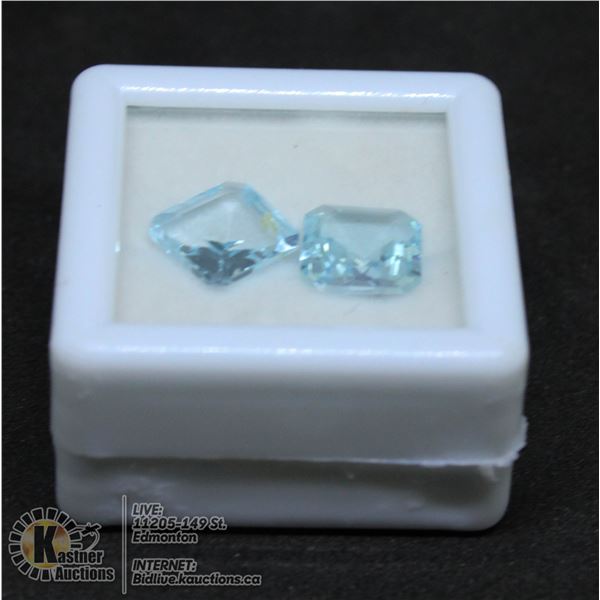 #10-SKY BLUE TOPAZ GEMSTONES SQUARE 4.5CT