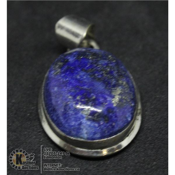 #173-  NATURAL LAPIZ PENDANT