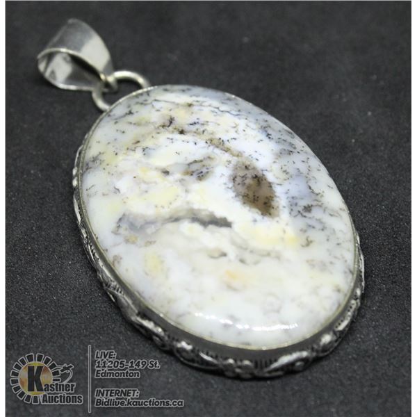 #201- NATURAL DENTRIC OPAL PENDANT