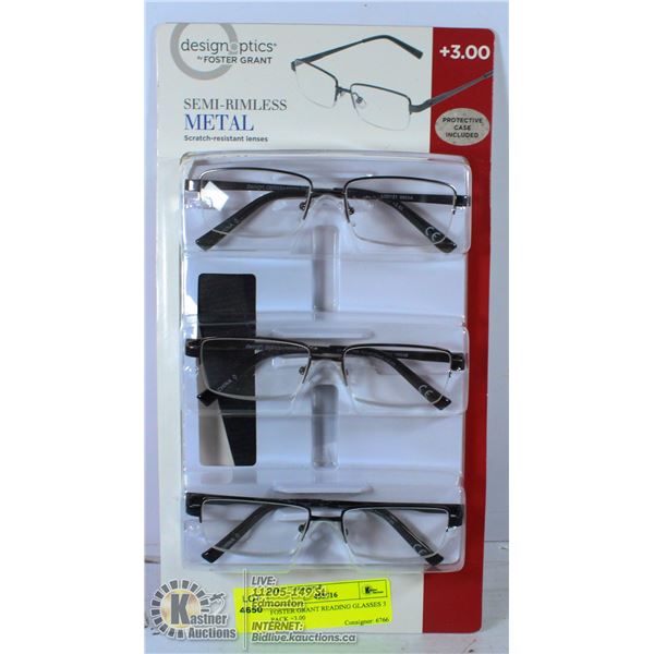 FOSTER GRANT READING GLASSES 3 PACK +3.00