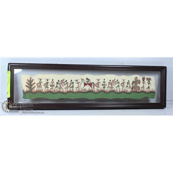 WARLI ART "TRIBAL DANCERS" WATERCOLOUR