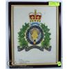 Image 1 : VINTAGE RCMP FRAMED NEEDLEPOINT ARTWORK